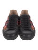 Gucci Web Accent Leather Sneakers