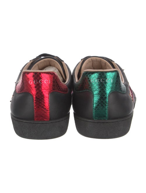 Gucci Web Accent Leather Sneakers