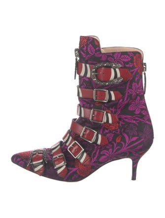 Gucci Kingsnake Printed Boots