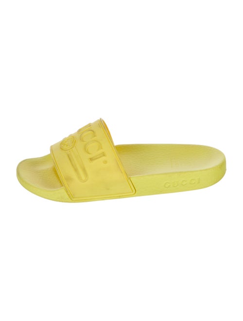 Gucci Giallo Interlocking G Logo Slides