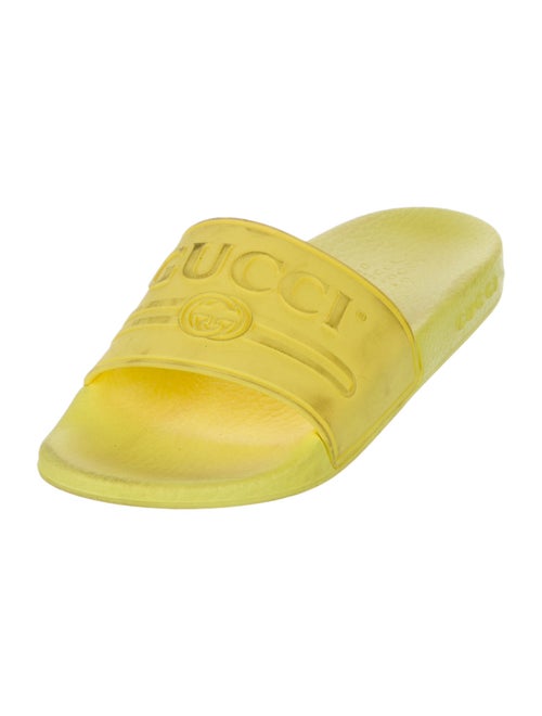 Gucci Giallo Interlocking G Logo Slides