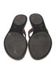 Gucci Web Accent Leather Trim Embellishment Flip Flops