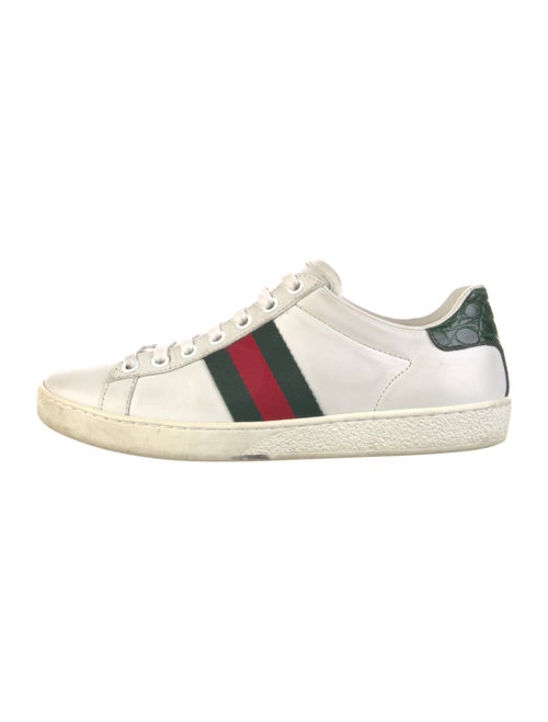 Gucci Web Accent Leather Sneakers