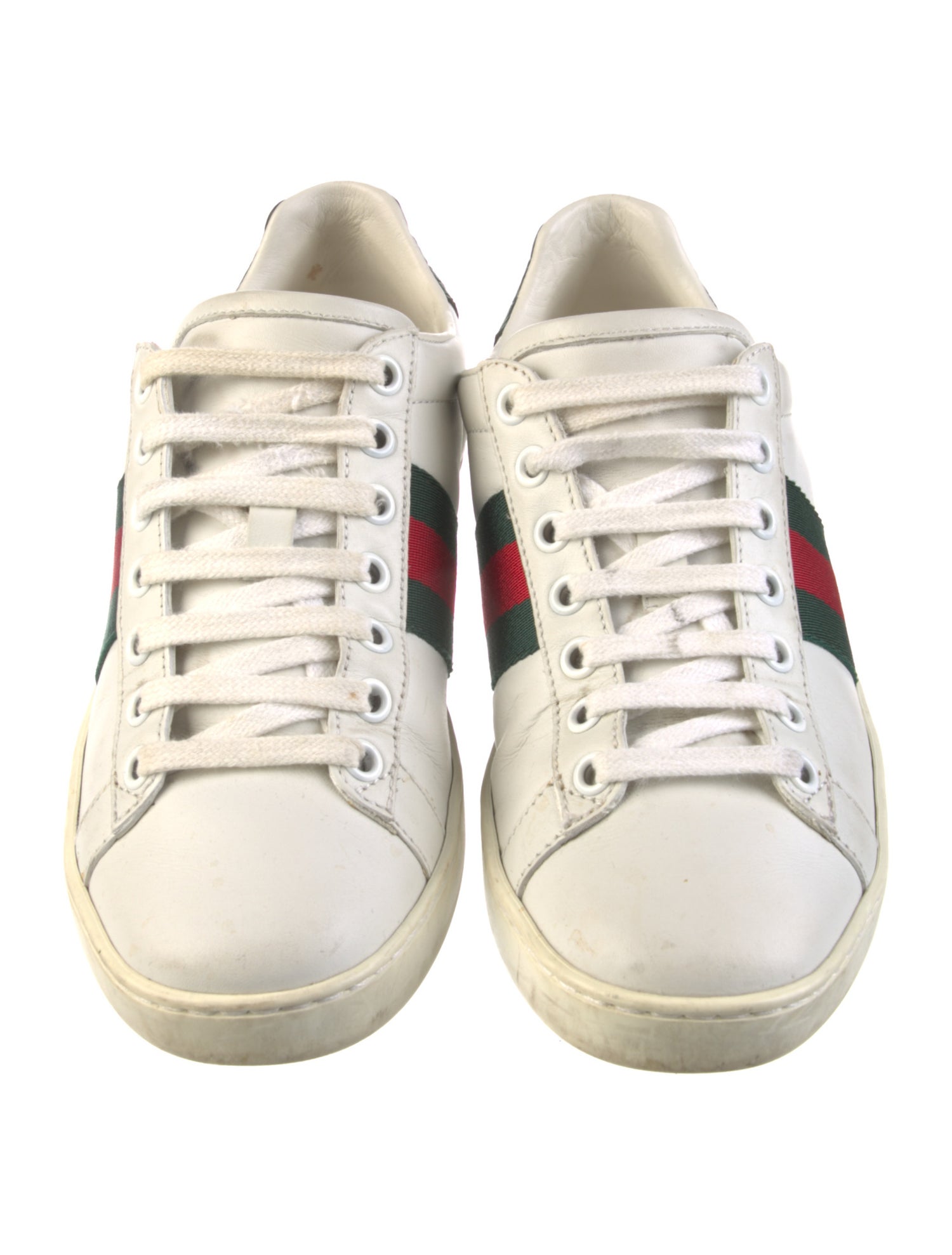 Gucci Web Accent Leather Sneakers