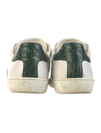 Gucci Web Accent Leather Sneakers