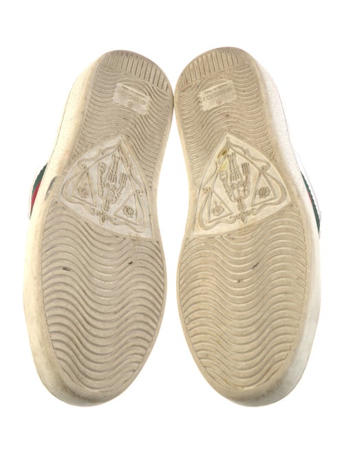 Gucci Web Accent Leather Sneakers