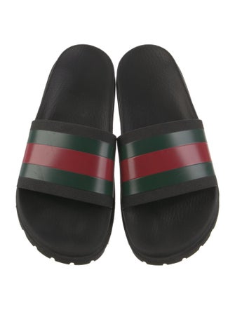 Gucci Web Accent Rubber Slides