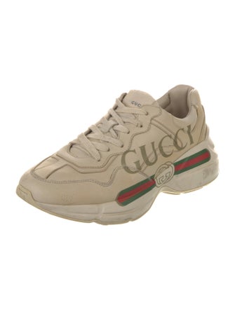 Gucci Web Accent Leather Sneakers