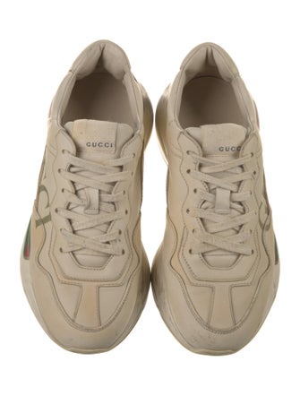 Gucci Web Accent Leather Sneakers