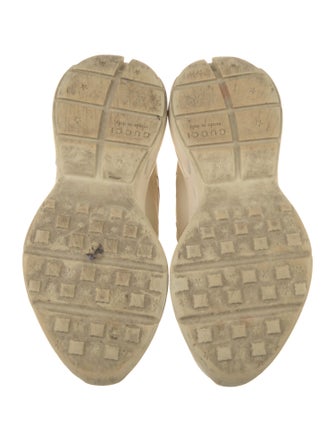 Gucci Web Accent Leather Sneakers