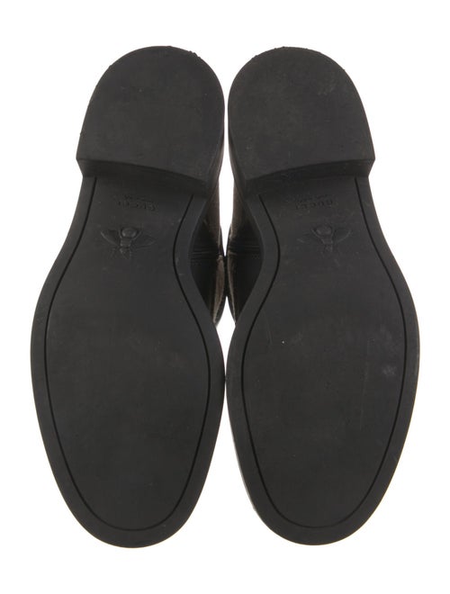 Gucci GG Canvas Leather Combat Boots