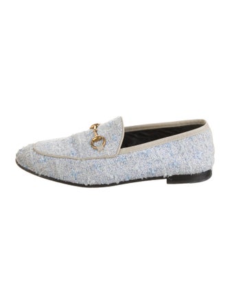 Gucci Horsebit Accent Tweed Loafers
