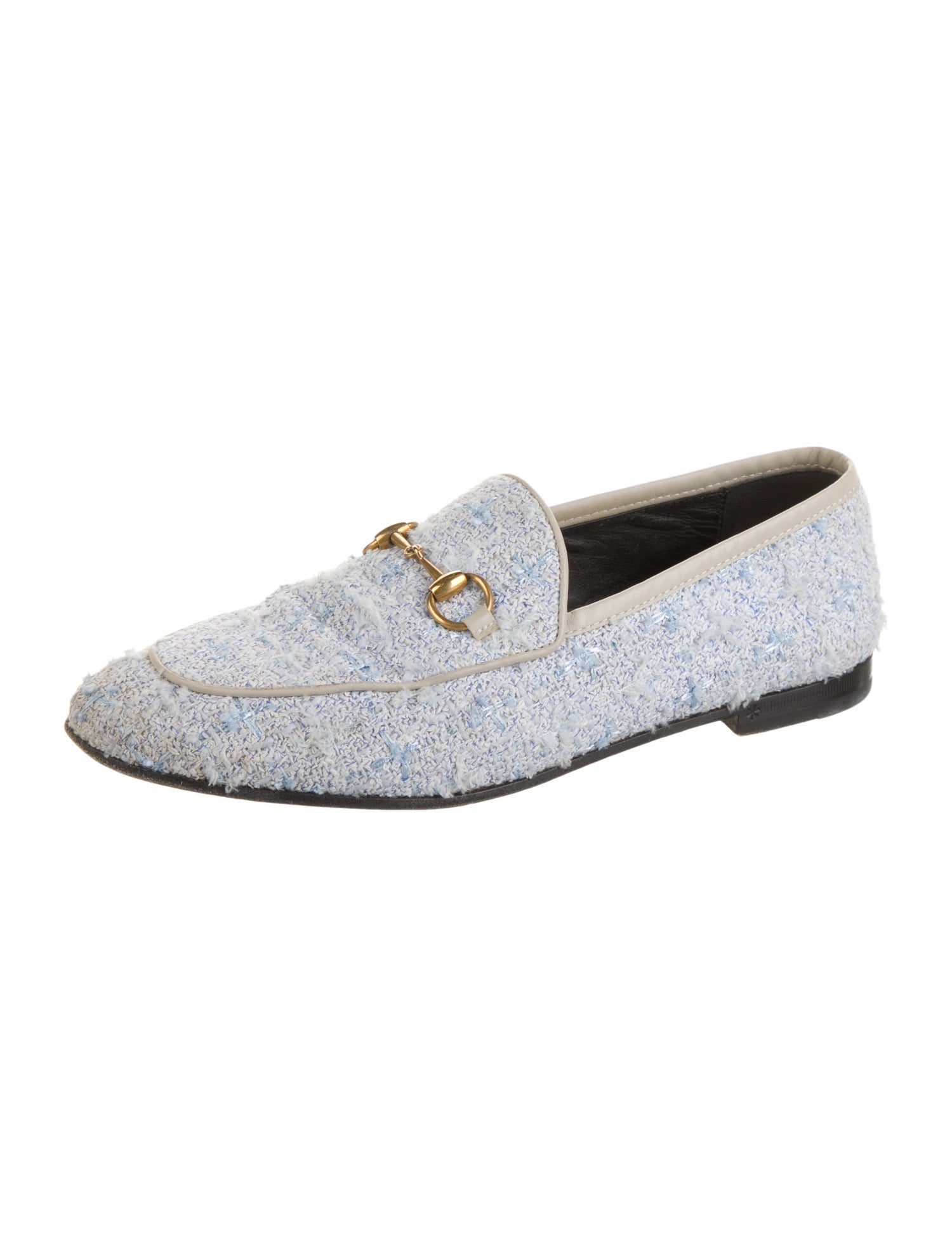 Gucci Horsebit Accent Tweed Loafers