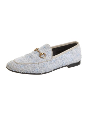 Gucci Horsebit Accent Tweed Loafers