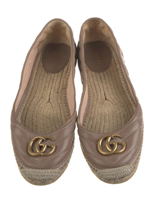 Gucci Double G Logo Leather Ballet Flats