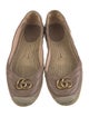 Gucci Double G Logo Leather Ballet Flats