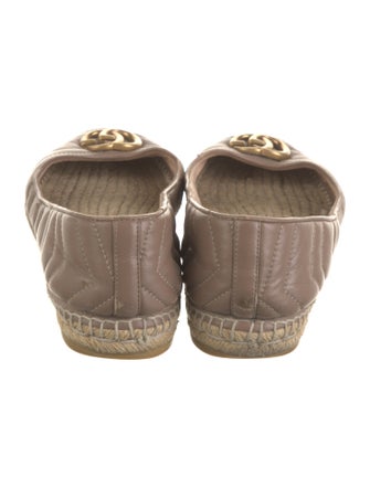 Gucci Double G Logo Leather Ballet Flats