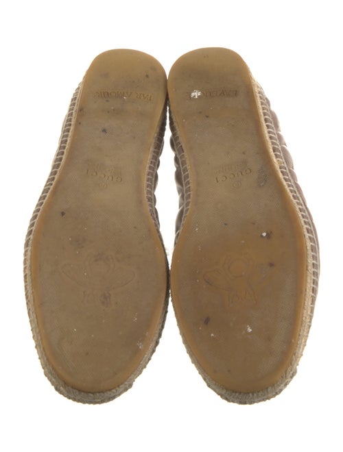 Gucci Double G Logo Leather Ballet Flats