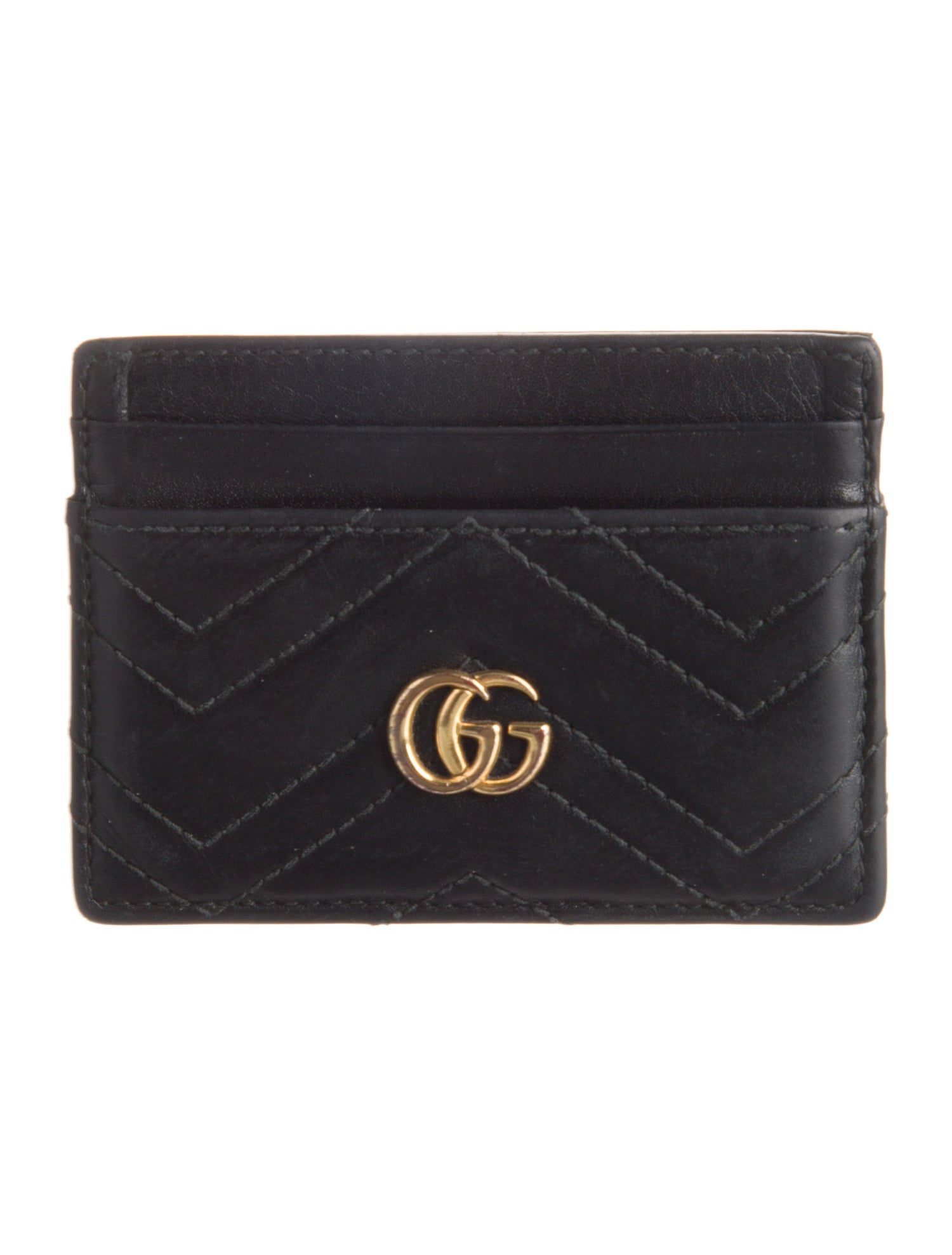 Gucci GG Marmont Chevron Compact Wallet