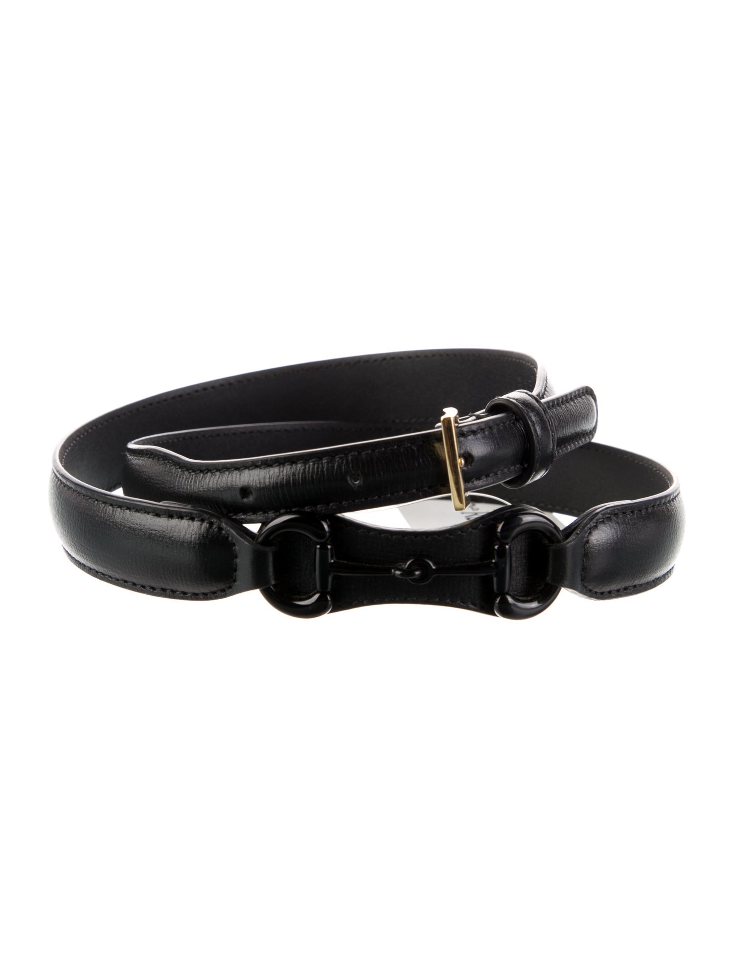 Gucci 1955 Horsebit Accent Skinny Belt