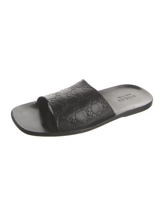 Gucci GG Signature Leather Slides