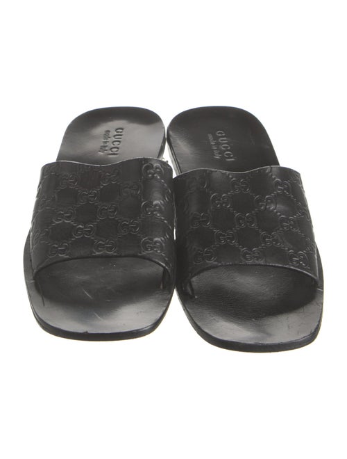 Gucci GG Signature Leather Slides