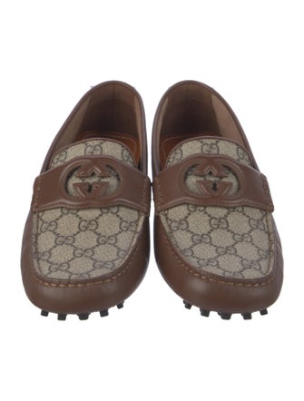 Gucci Interlocking G Logo Leather Loafers