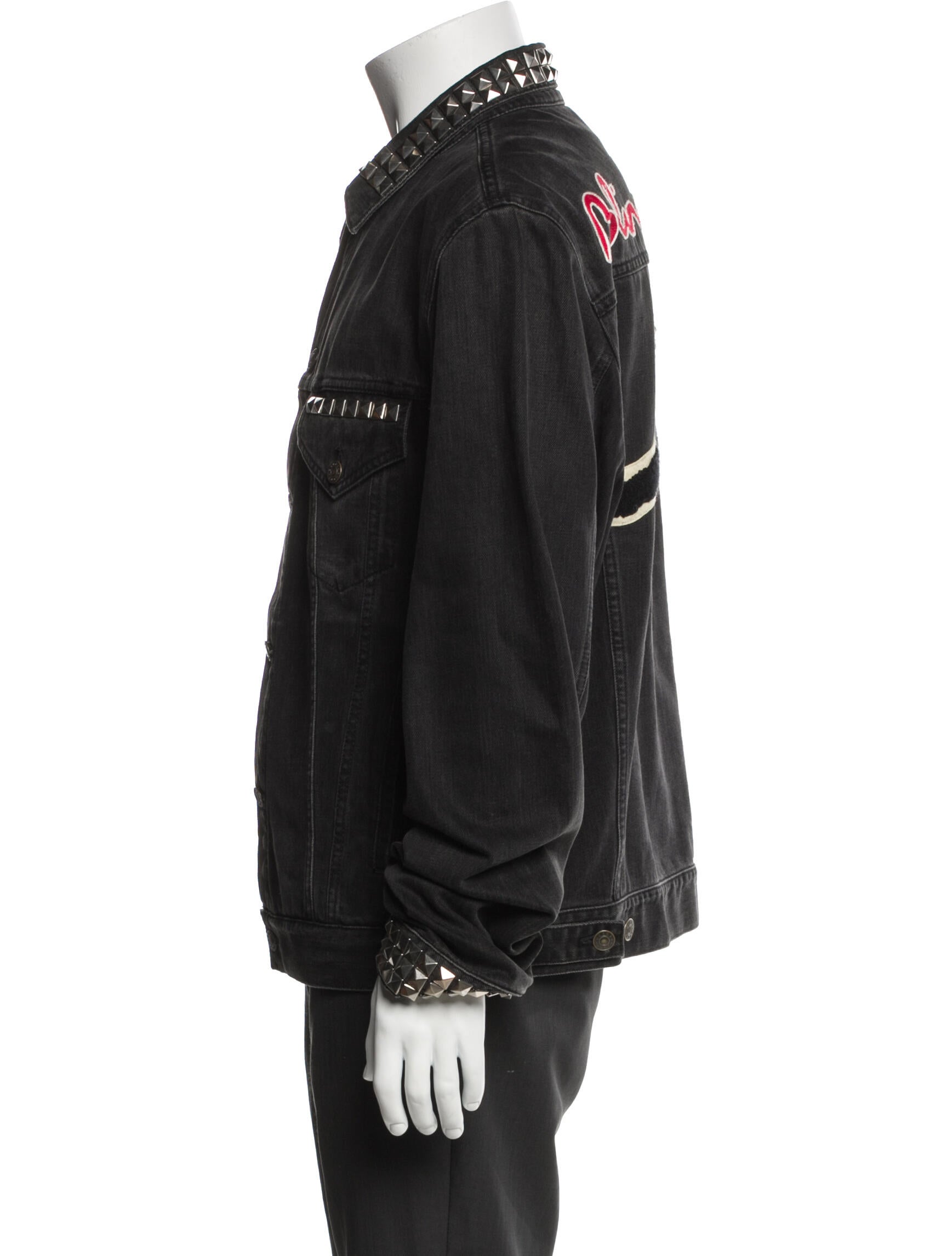 Gucci Blind for Love Graphic Print Denim Jacket