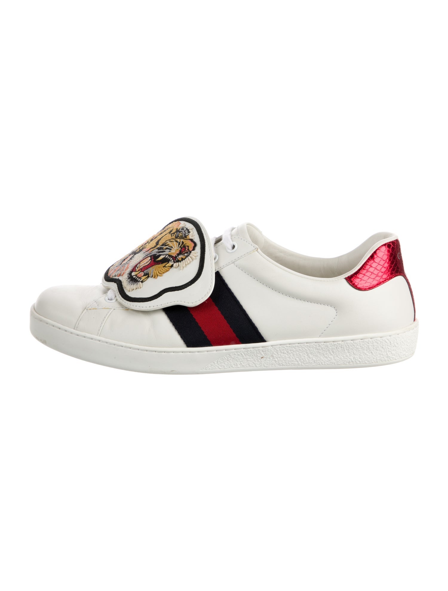 Gucci Sylvie Web Accent Leather Sneakers