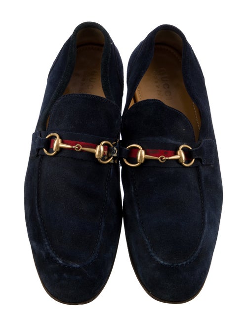 Gucci Horsebit Accent Suede Loafers