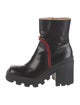 Gucci Interlocking G Logo Leather Rain Boots