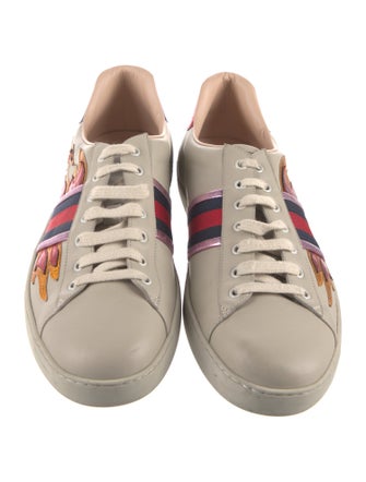 Gucci Sylvie Web Accent Leather Sneakers