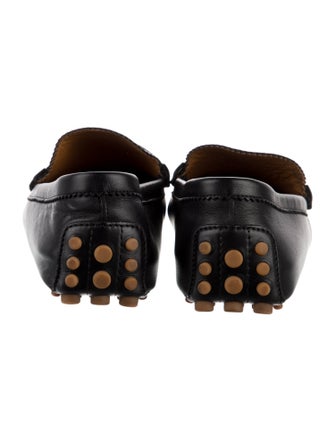 Gucci Web Accent Leather Drivers