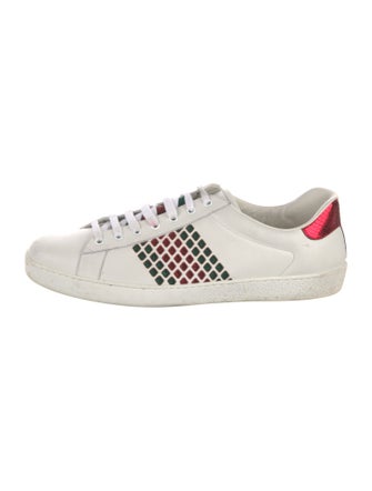 Gucci Web Accent Leather Sneakers