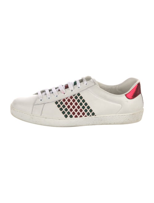 Gucci Web Accent Leather Sneakers