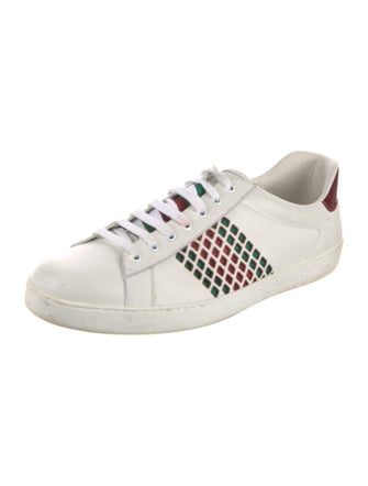Gucci Web Accent Leather Sneakers
