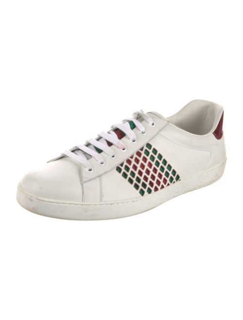 Gucci Web Accent Leather Sneakers