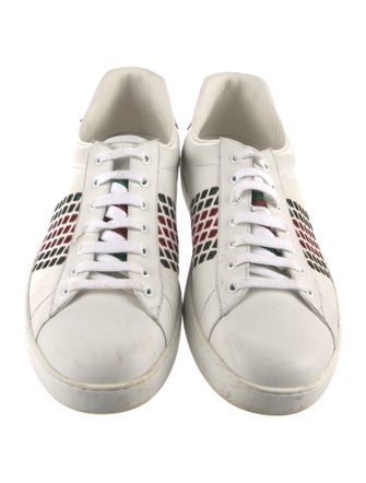 Gucci Web Accent Leather Sneakers