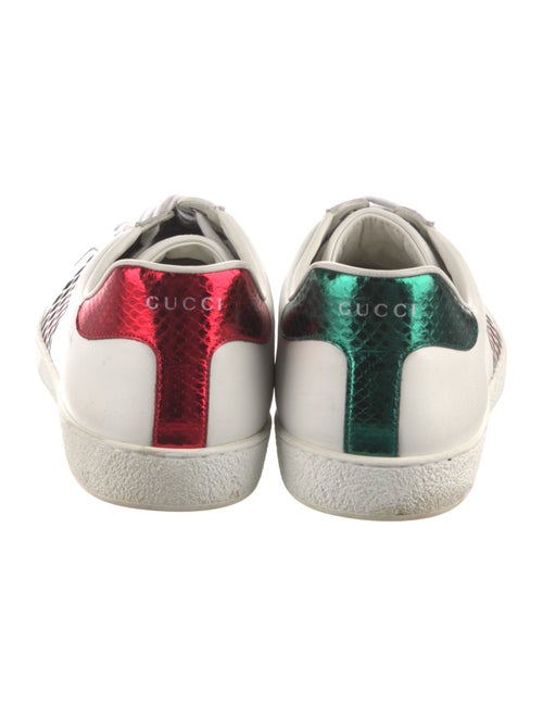 Gucci Web Accent Leather Sneakers
