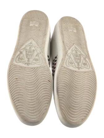 Gucci Web Accent Leather Sneakers