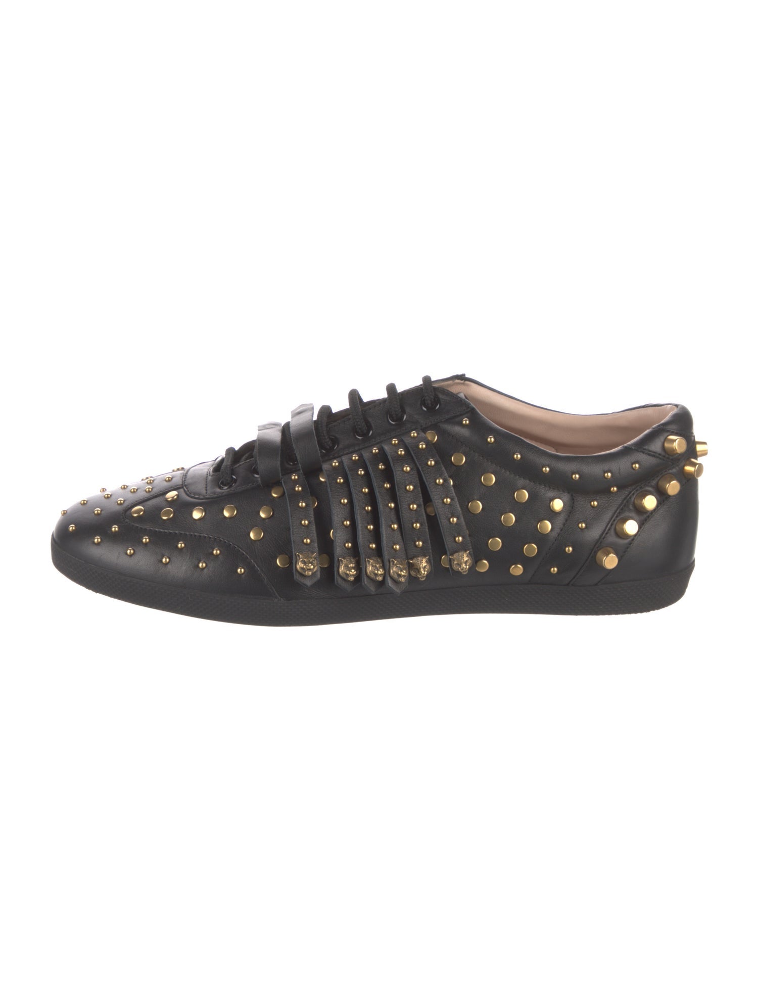 Gucci Leather Studded Accents Sneakers