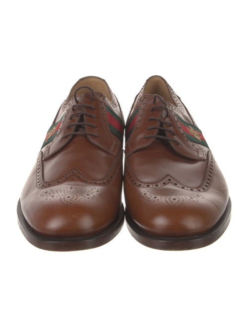 Gucci Web Accent Leather Brogues