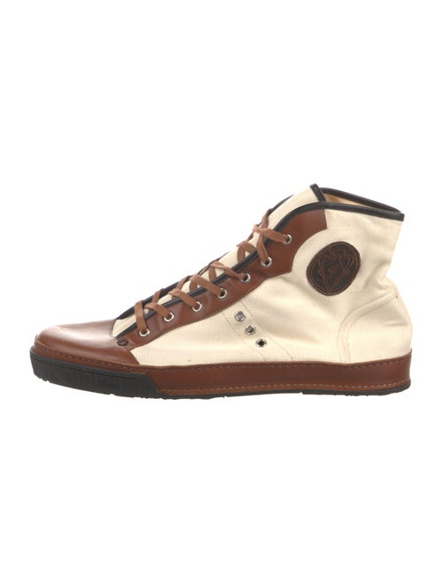 Gucci Canvas Colorblock Pattern Sneakers