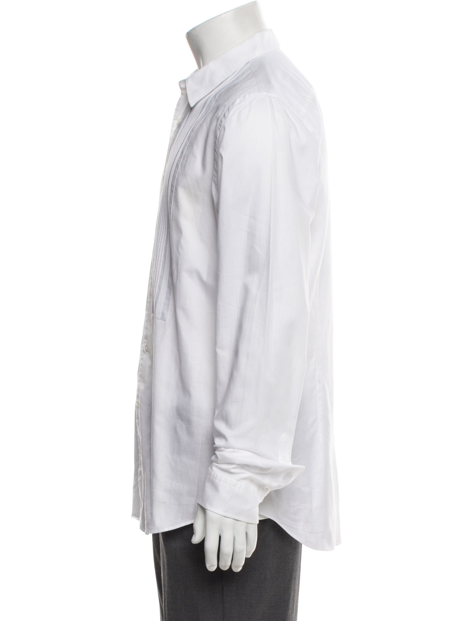 Gucci Double G Logo Long Sleeve Tuxedo Shirt