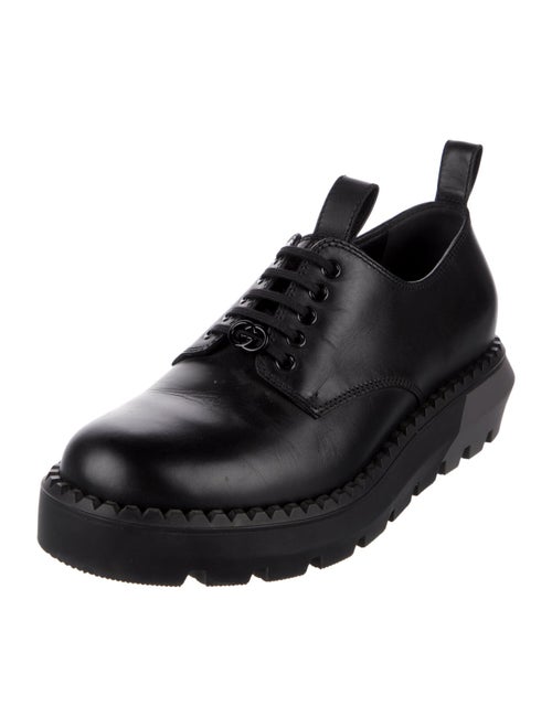 Gucci Interlocking G Logo Leather Derby Shoes