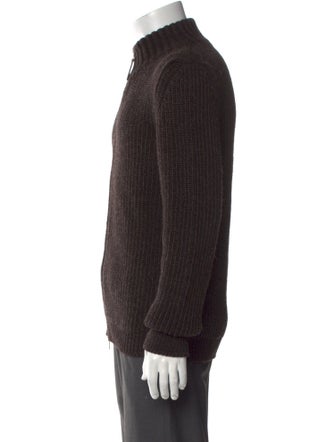Gucci Wool Mock Neck Cardigan