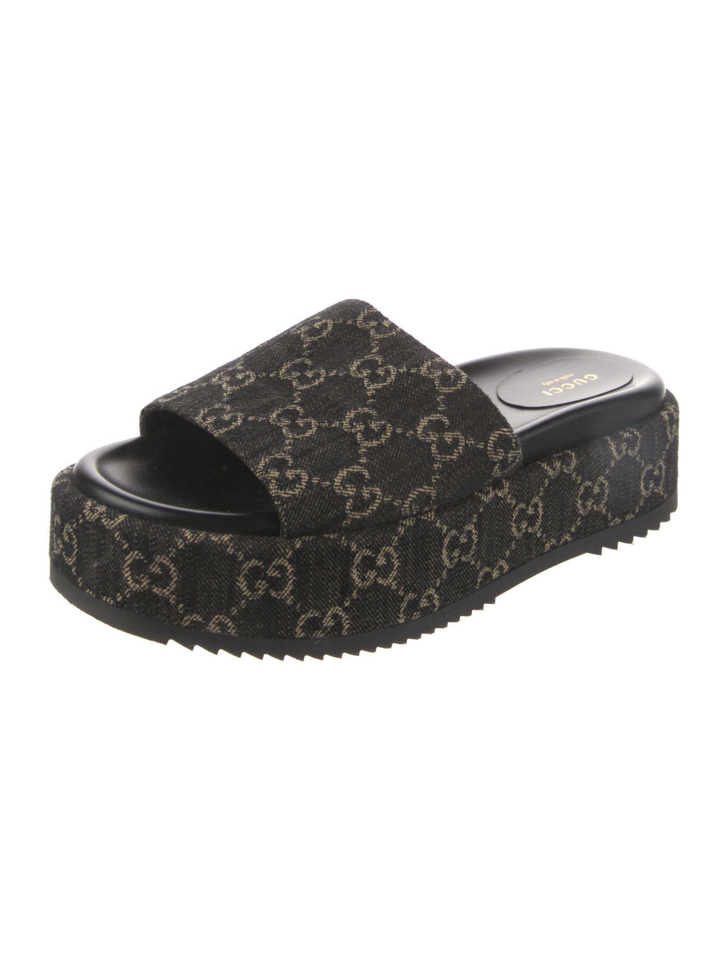 Gucci Angelina Platform 55mm Sandal Monogram Pattern