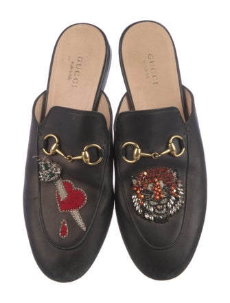 Gucci Horsebit Accent Leather Mules