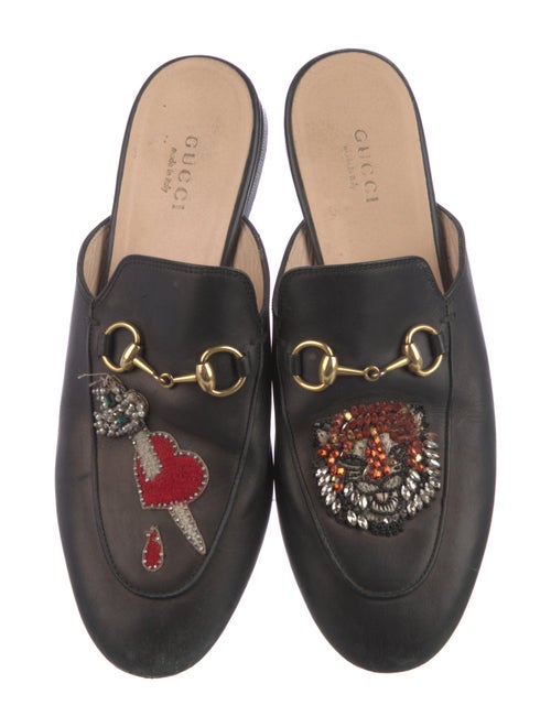 Gucci Horsebit Accent Leather Mules