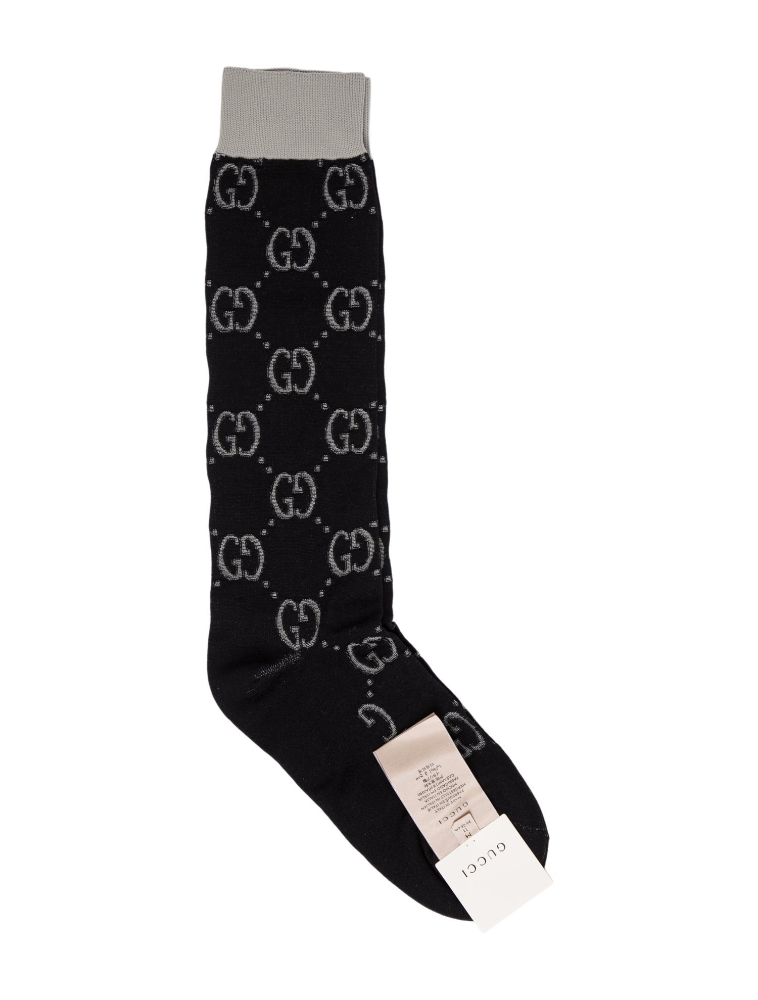 Gucci Men's Black GG Socks w/Tags